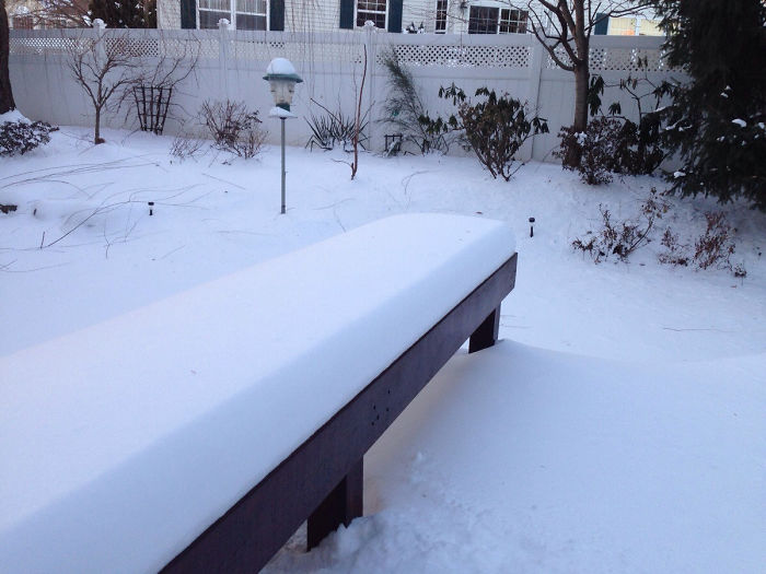 The Snow On This Bench