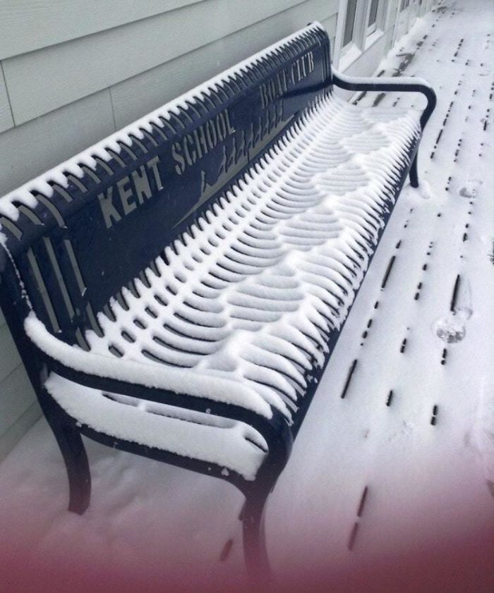The Way This Snow Set On The Bench