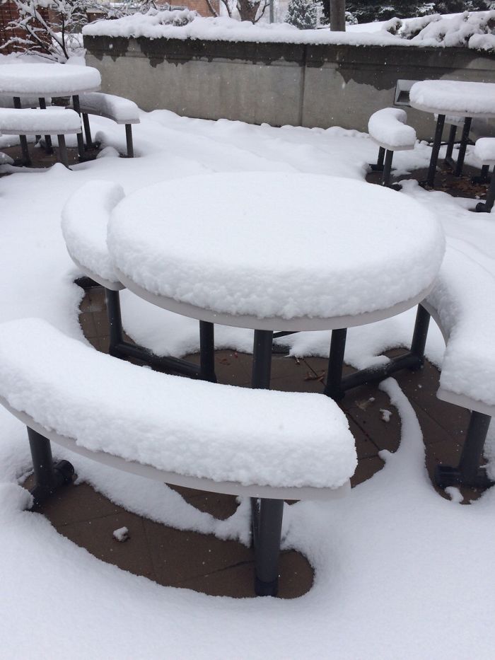 The Way The Snow Rests On These Tables