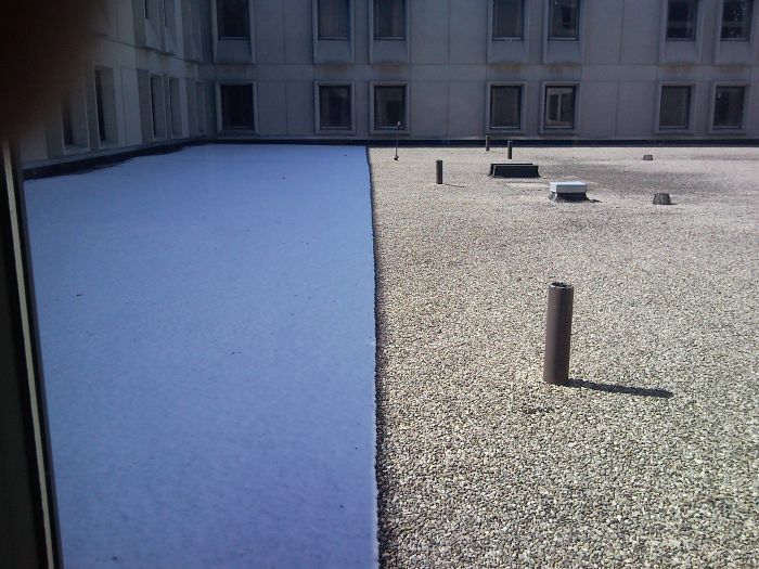 Snow Melt On A Roof