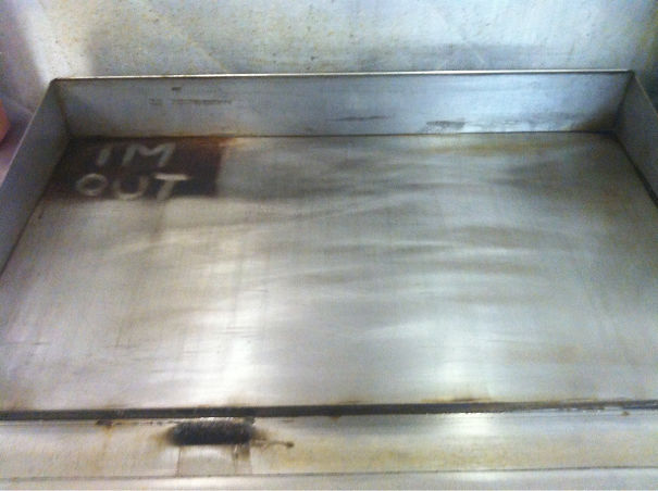 I Quit My Current Job For A Better One. This Is How I'm Leaving The Griddle For Them In The Morning