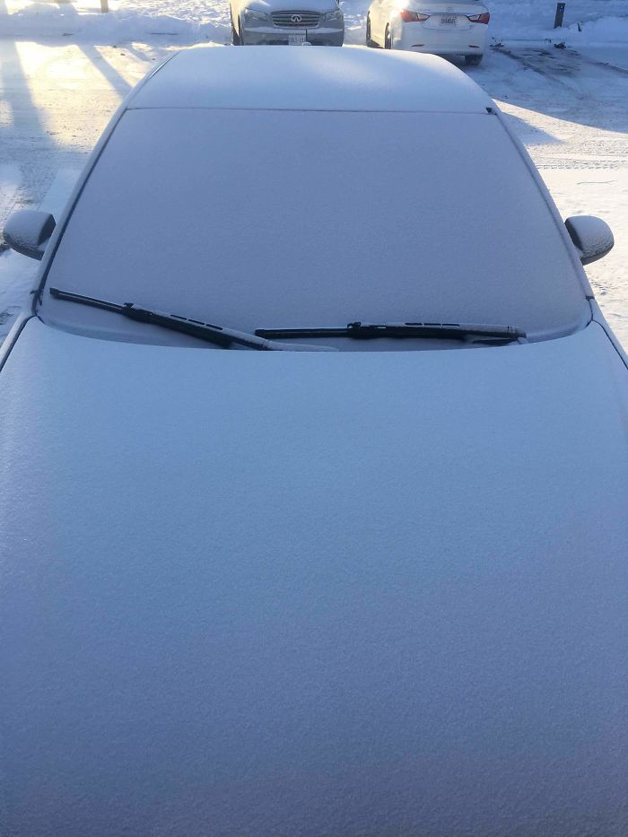 The Perfect Coating Of Snow On My Car