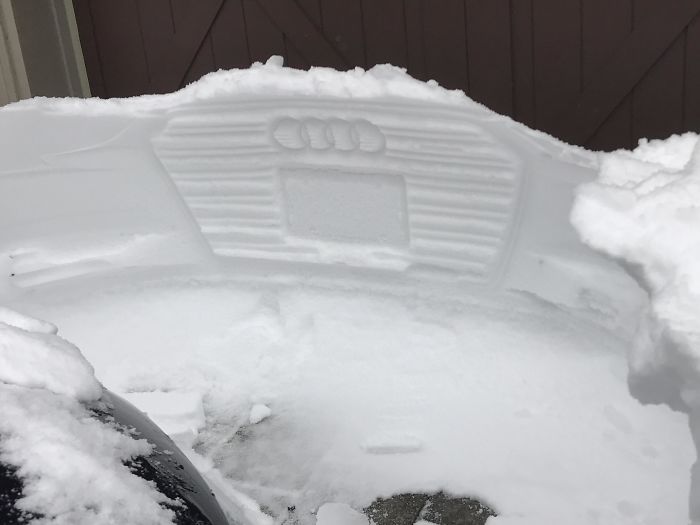 My Sister’s Car Left An Imprint In The Snow