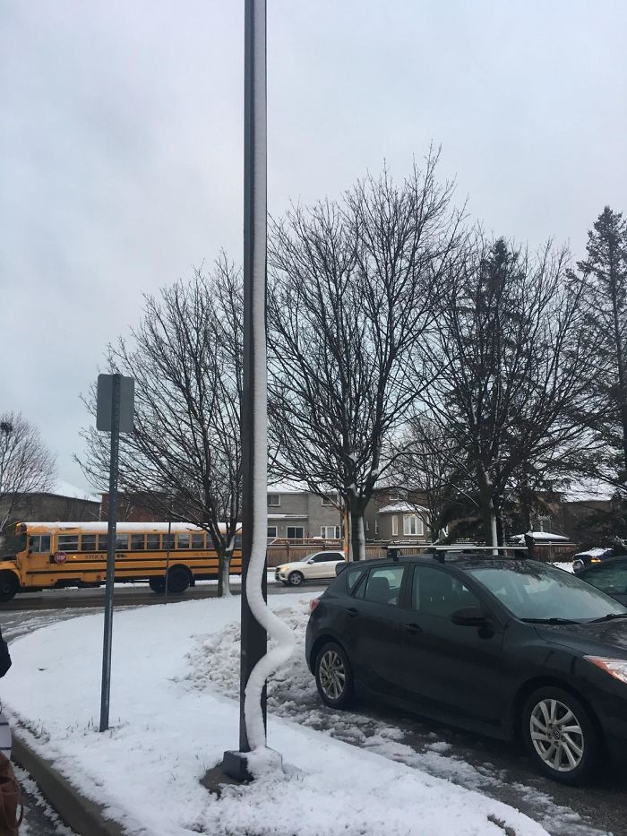 The Way This Snow Bends But Still Holds The Weight Of The Snow