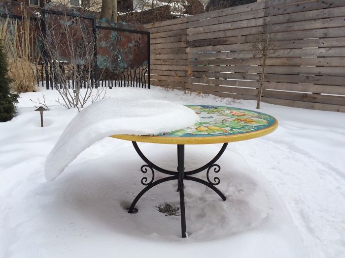 The Snow Melting On My Table Resembles The Clocks From Dalí's 'The Persistence Of Memory'
