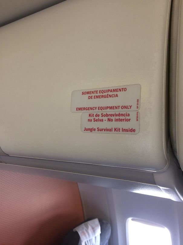 My Flight Over The Amazons Has A Jungle Survival Kit