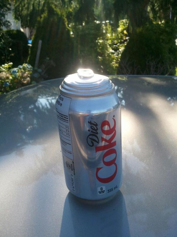 Left A Can Of Coke In My Car. I Think I Narrowly Avoided A Disaster