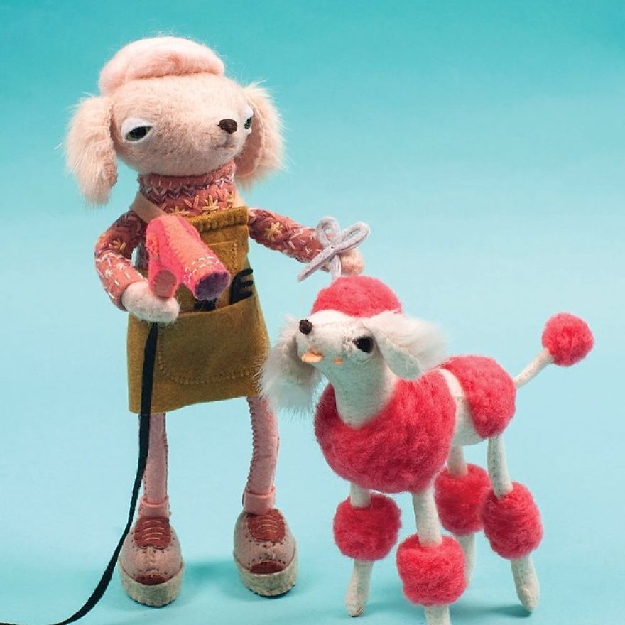 You Will Surely Want To Have A-Meet The Friendly Animals Made In Felt By The Artist Cat Rabbit
