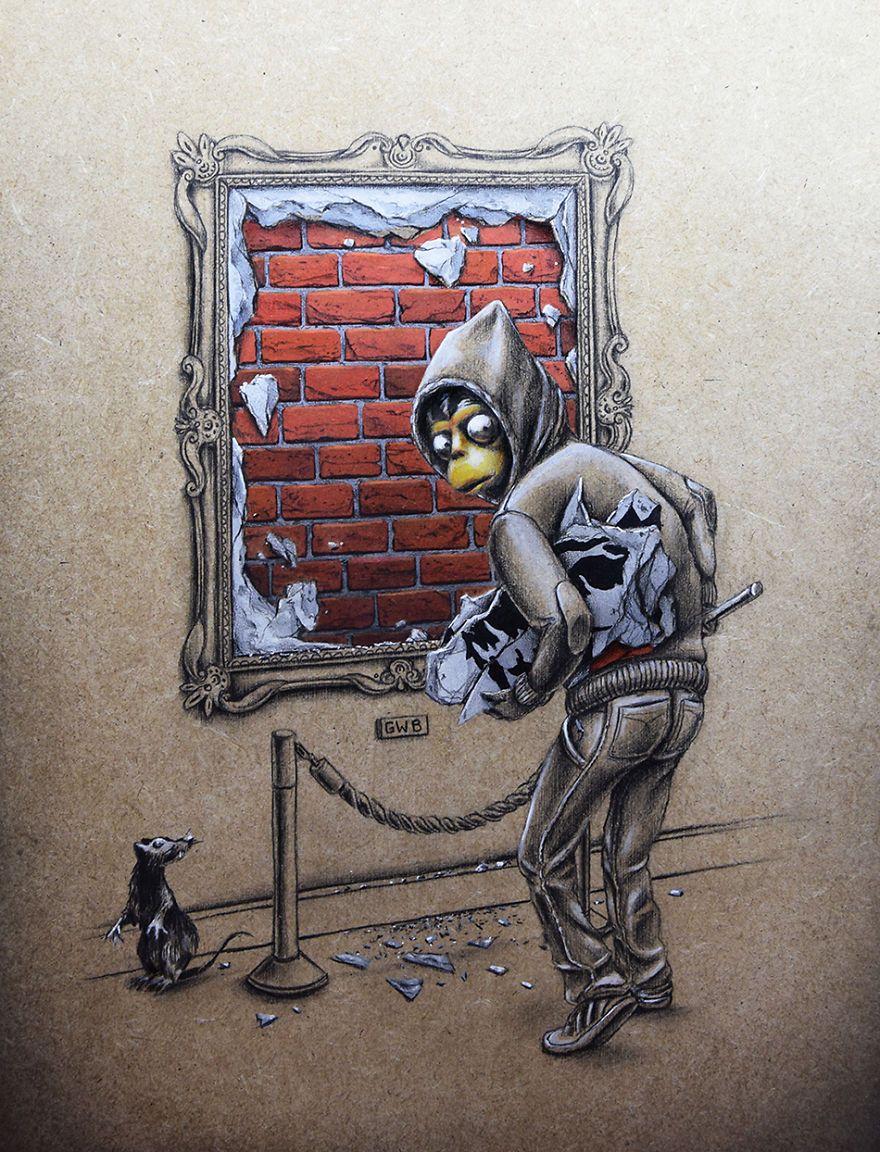 French Artist Re-Imagines Iconic Paintings Adding A Dark Twist French Artist Re-Imagines Iconic Paintings Adding A Dark Twist