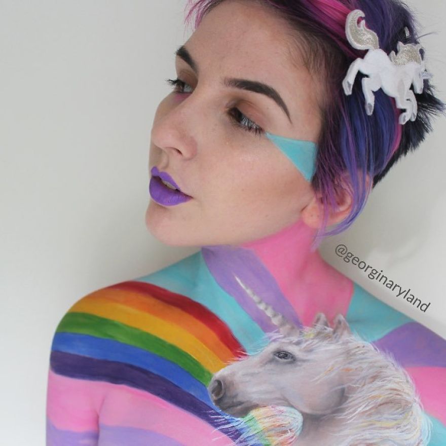 Makeup Artist Georgina Ryland Is Using Her Body As A Canvas On Instagram Creating True Masterpieces