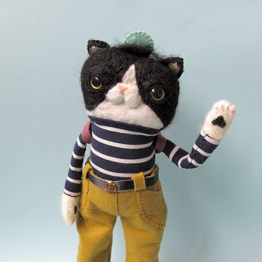 You Will Surely Want To Have A-Meet The Friendly Animals Made In Felt By The Artist Cat Rabbit