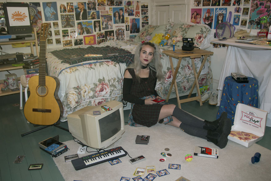 I Created 'The Evolution Of Bedrooms' By Rearranging My Parents Guest Room And Only Using Objects Found In Their House