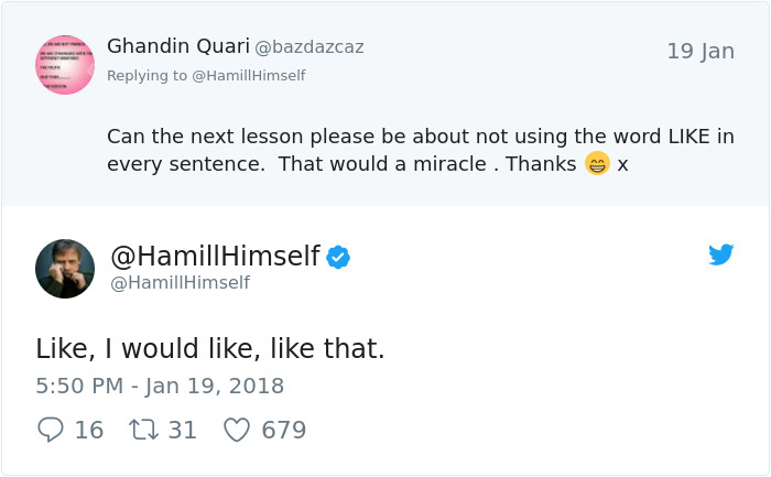Grammar Nazi Tries To School Mark Hamill Over Grammar On Twitter, Regrets It Immediately Grammar Nazi Tries To School Mark Hamill Over Grammar On Twitter, Regrets It Immediately