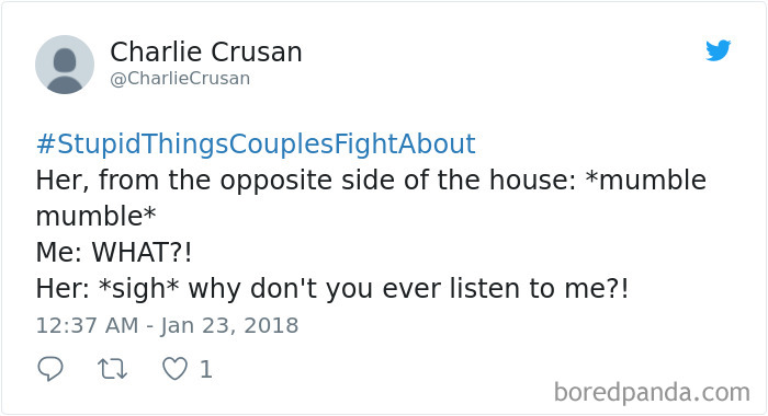 Stupid Things Couples Fight About