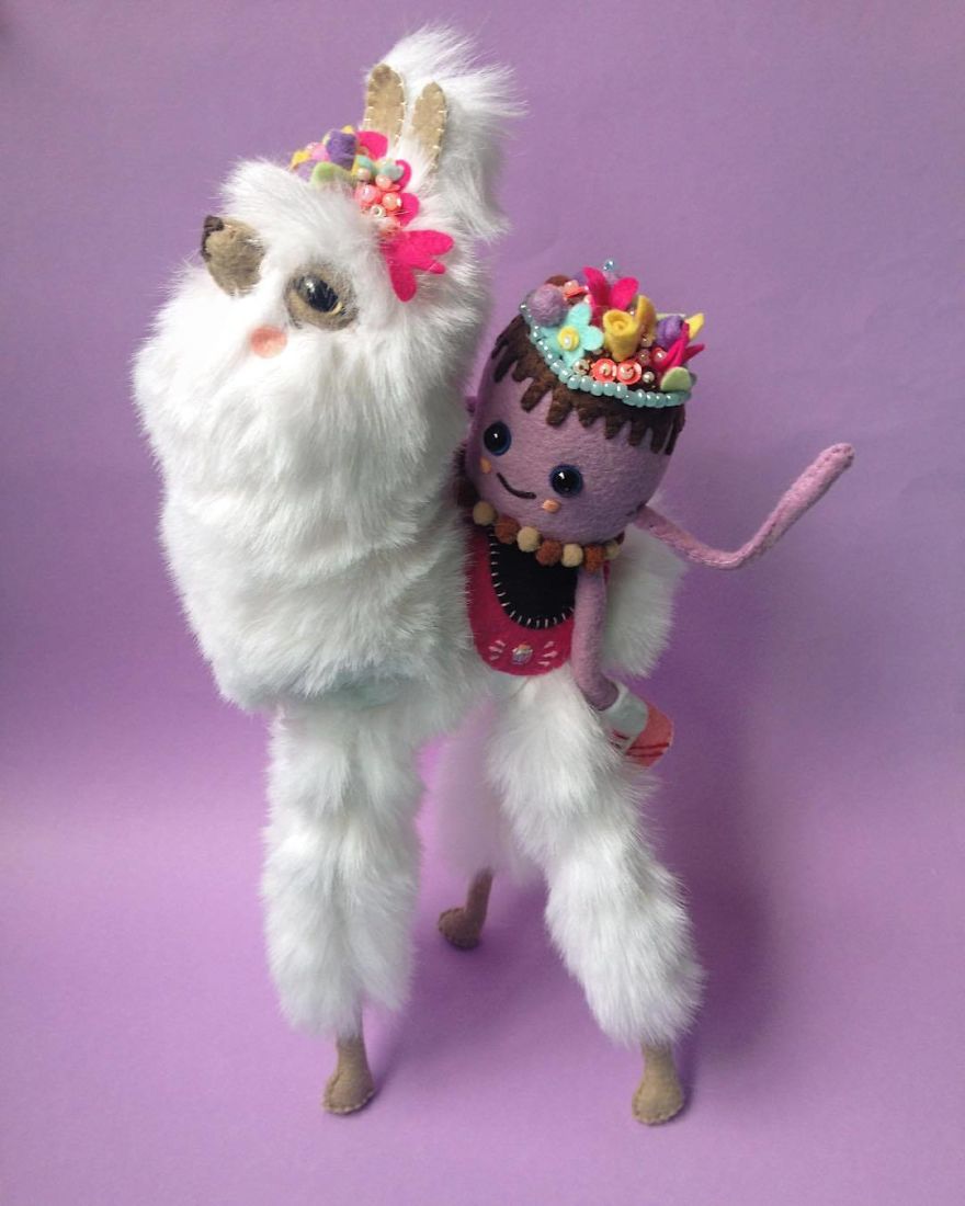 You Will Surely Want To Have A-Meet The Friendly Animals Made In Felt By The Artist Cat Rabbit