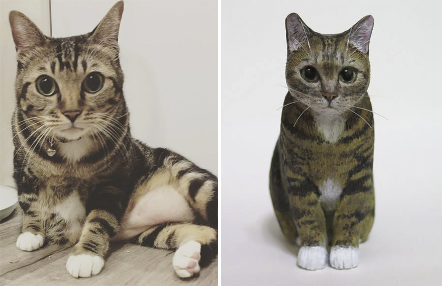 I Hand-Sculpt People's Cats To Immortalize Their Friendship