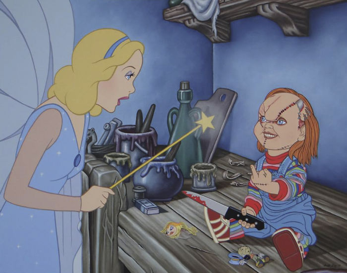 Artist Makes Disney Characters Struggle With The Reality Of Our Modern World And The Result Is Controversial