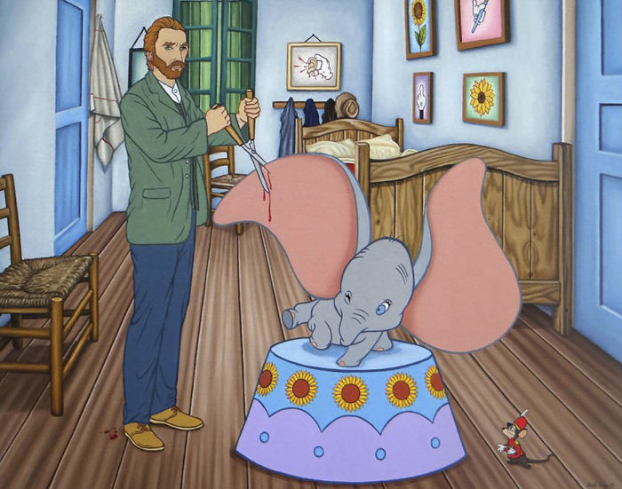 Artist Makes Disney Characters Struggle With The Reality Of Our Modern World And The Result Is Controversial