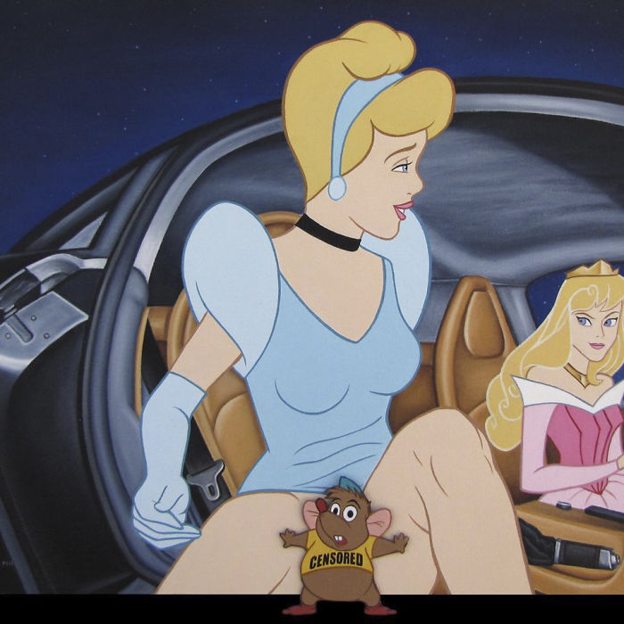 Artist Makes Disney Characters Struggle With The Reality Of Our Modern World And The Result Is Controversial