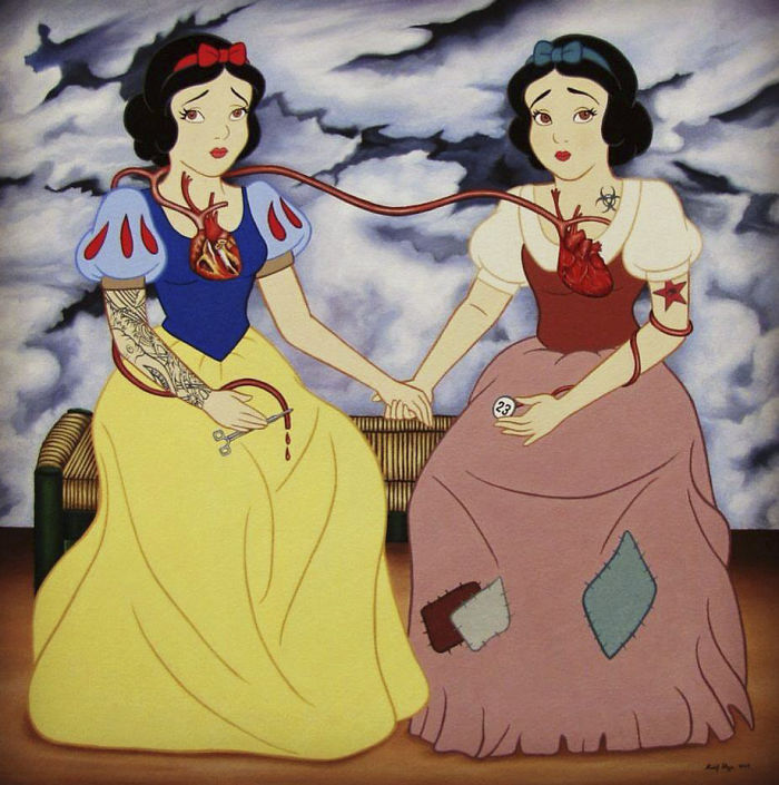Artist Makes Disney Characters Struggle With The Reality Of Our Modern World And The Result Is Controversial