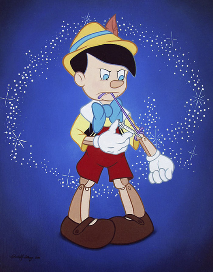 Artist Makes Disney Characters Struggle With The Reality Of Our Modern World And The Result Is Controversial