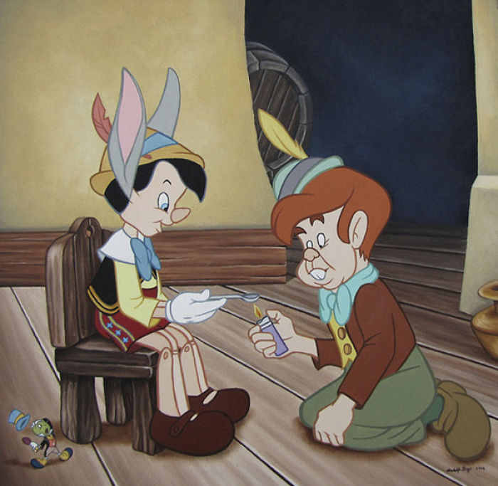 Artist Makes Disney Characters Struggle With The Reality Of Our Modern World And The Result Is Controversial