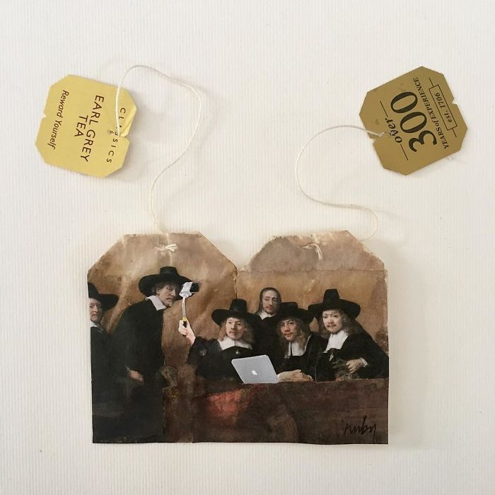 Artist Makes Incredible Mini Paintings In Tea Bags And The Result Is A "Big" Work Of Art