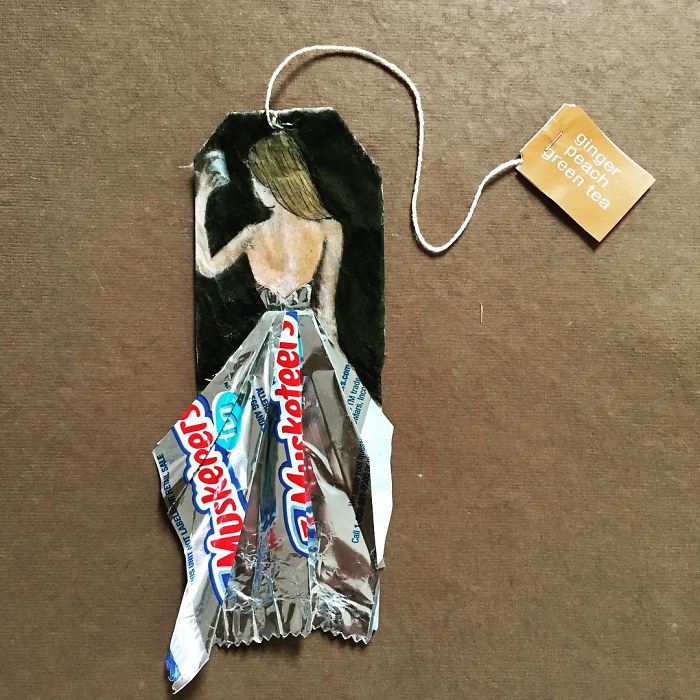 Artist Makes Incredible Mini Paintings In Tea Bags And The Result Is A "Big" Work Of Art