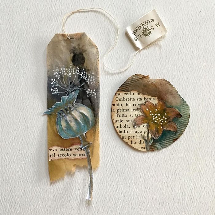 Artist Makes Incredible Mini Paintings In Tea Bags And The Result Is A "Big" Work Of Art