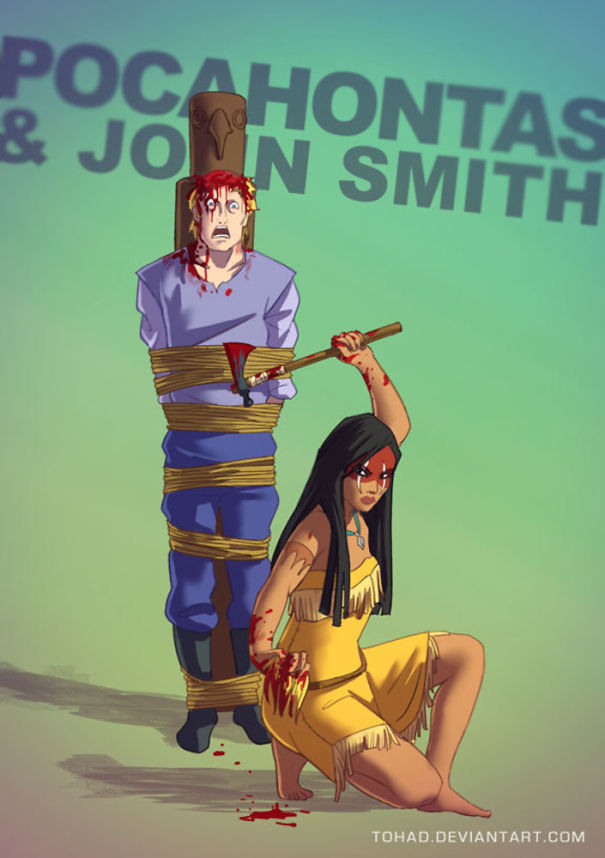 Artist Turns Characters Of Our Childhood As Bloody As Those Of Tarantino