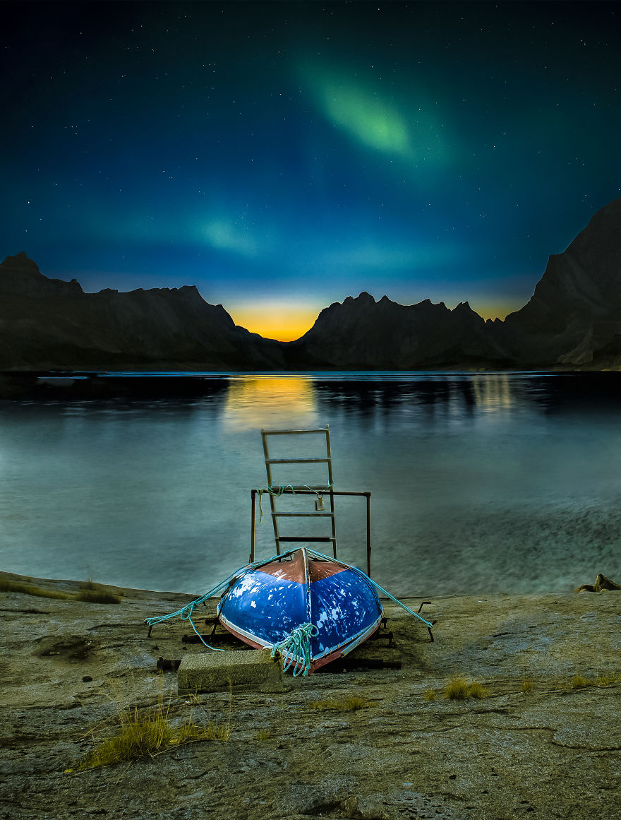 Northen Lights And Fjords