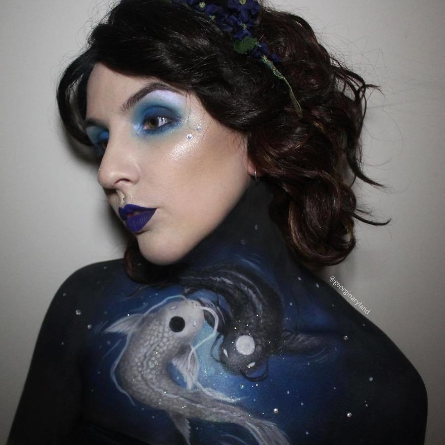 Makeup Artist Georgina Ryland Is Using Her Body As A Canvas On Instagram Creating True Masterpieces