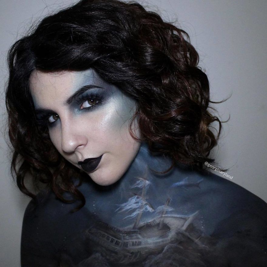 Makeup Artist Georgina Ryland Is Using Her Body As A Canvas On Instagram Creating True Masterpieces