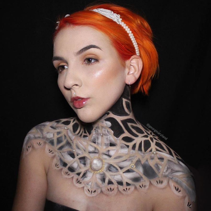 Makeup Artist Georgina Ryland Is Using Her Body As A Canvas On Instagram Creating True Masterpieces