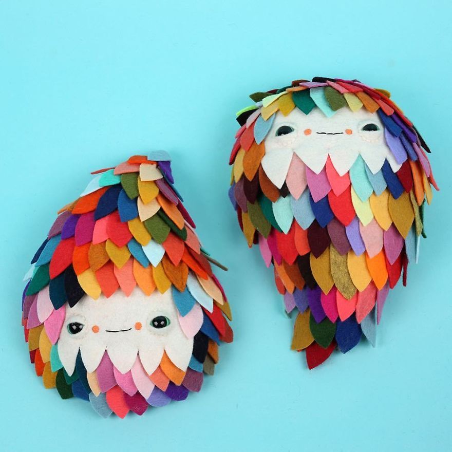 You Will Surely Want To Have A-Meet The Friendly Animals Made In Felt By The Artist Cat Rabbit