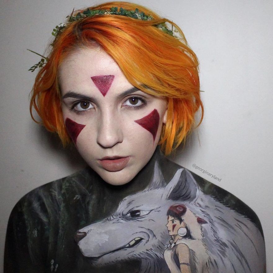 Makeup Artist Georgina Ryland Is Using Her Body As A Canvas On Instagram Creating True Masterpieces