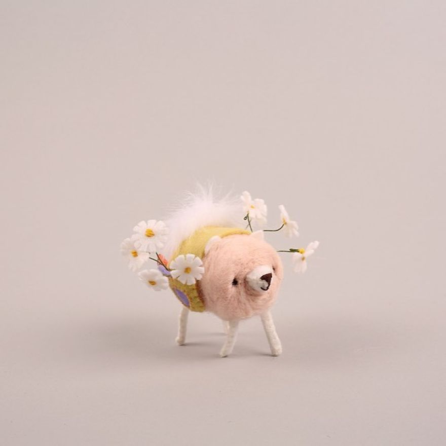 You Will Surely Want To Have A-Meet The Friendly Animals Made In Felt By The Artist Cat Rabbit