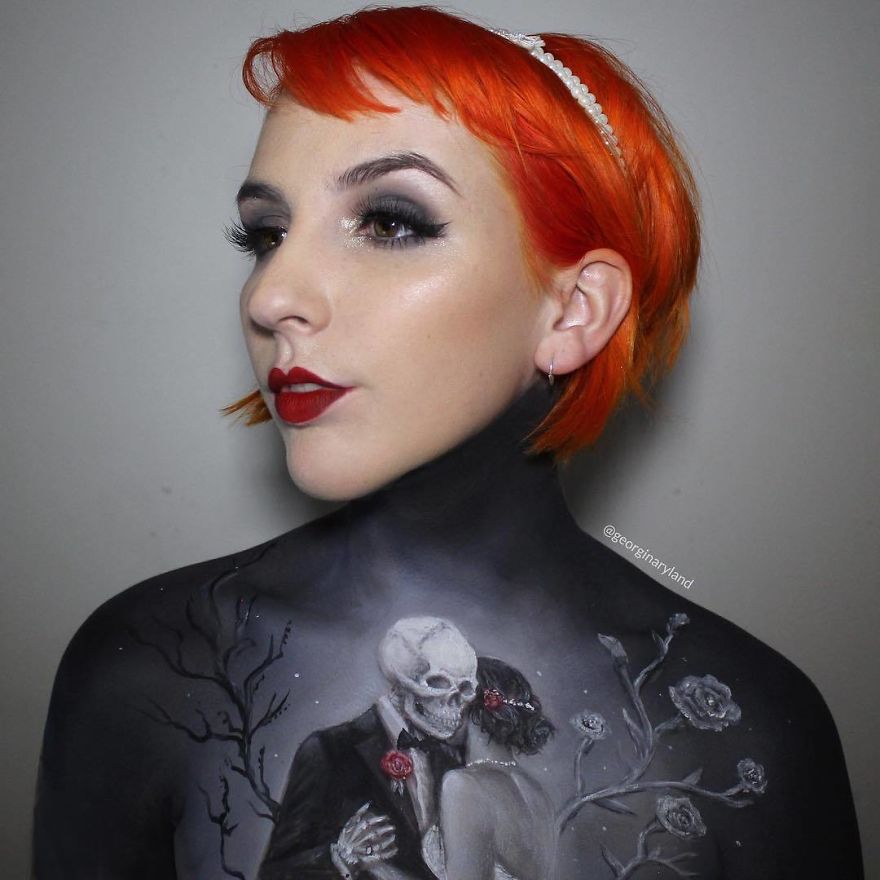Makeup Artist Georgina Ryland Is Using Her Body As A Canvas On Instagram Creating True Masterpieces