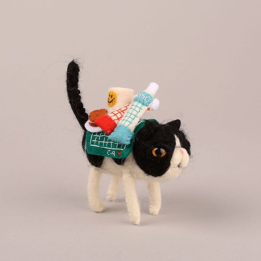 You Will Surely Want To Have A-Meet The Friendly Animals Made In Felt By The Artist Cat Rabbit