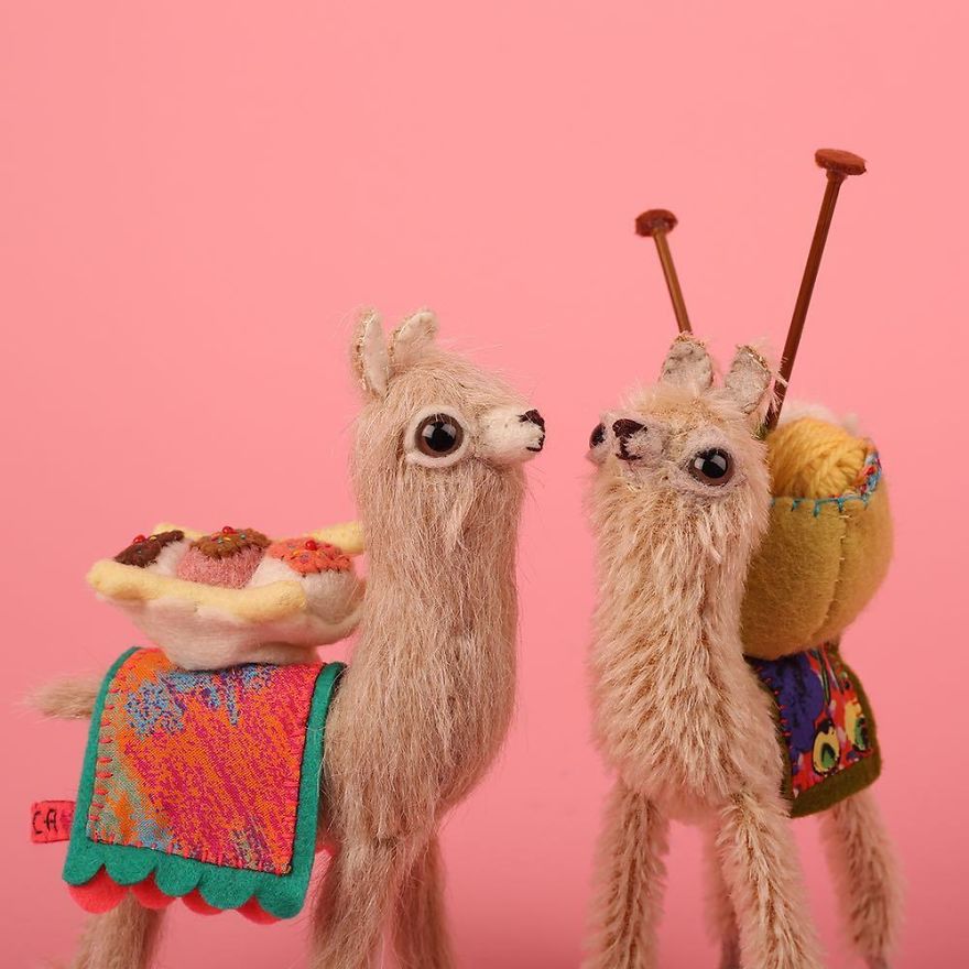 You Will Surely Want To Have A-Meet The Friendly Animals Made In Felt By The Artist Cat Rabbit