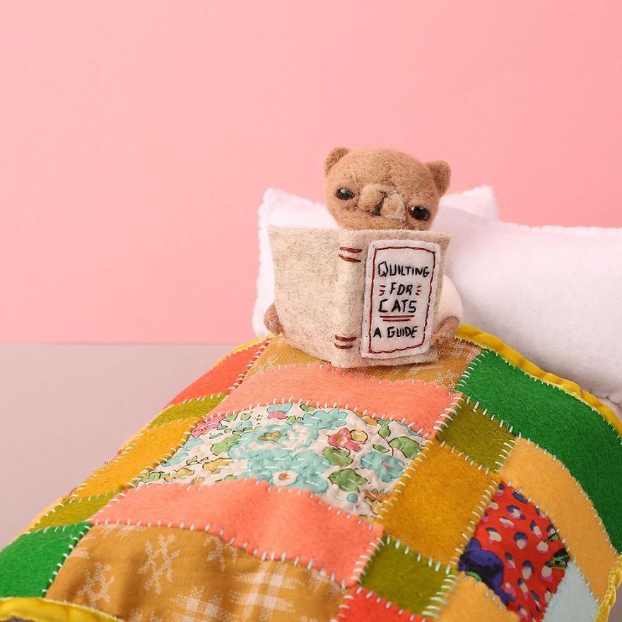 You Will Surely Want To Have A-Meet The Friendly Animals Made In Felt By The Artist Cat Rabbit