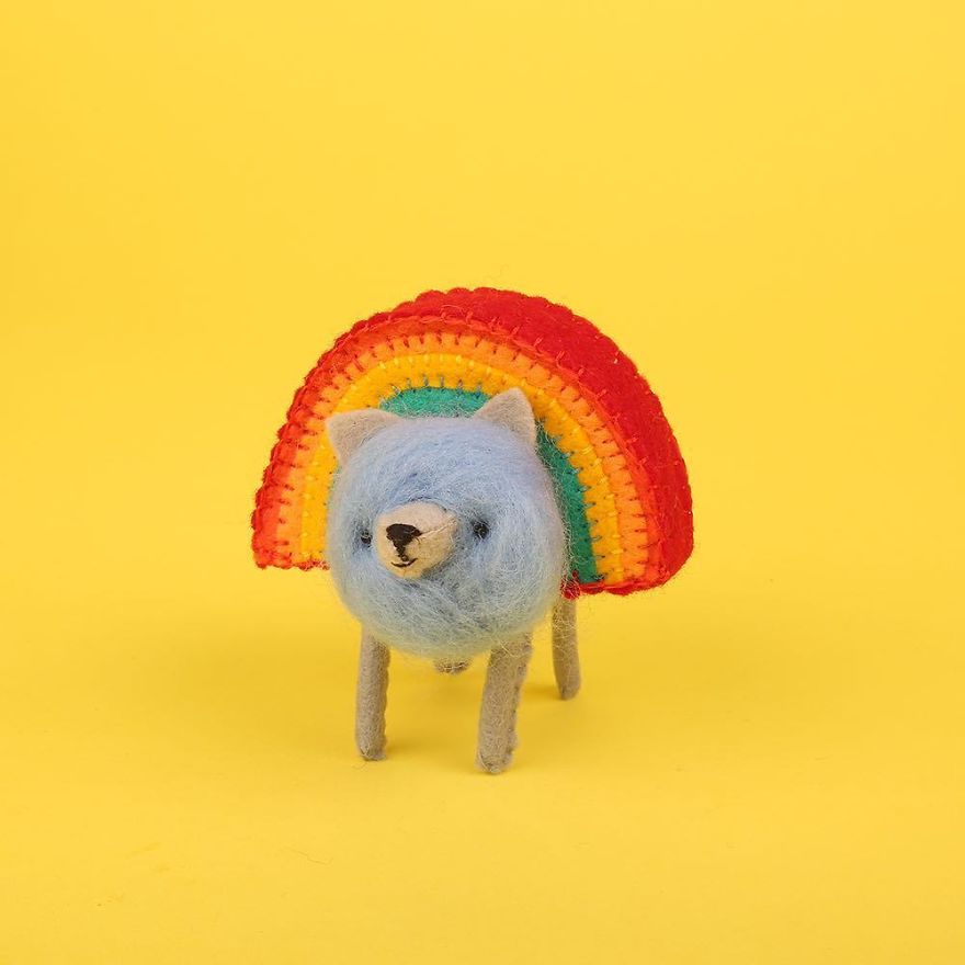 You Will Surely Want To Have A-Meet The Friendly Animals Made In Felt By The Artist Cat Rabbit