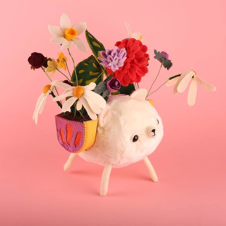 You Will Surely Want To Have A-Meet The Friendly Animals Made In Felt By The Artist Cat Rabbit