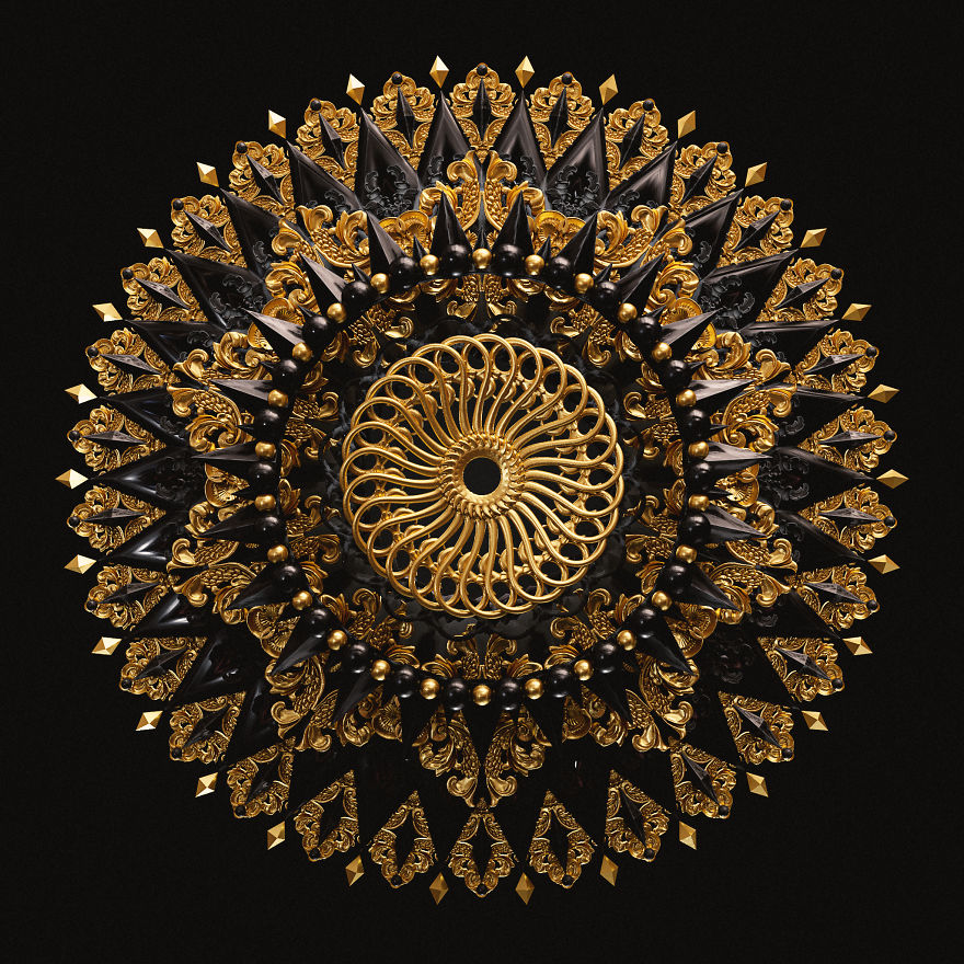 I Reimagined Traditional Mandala & Geometric Patterns As 3d Illustrations