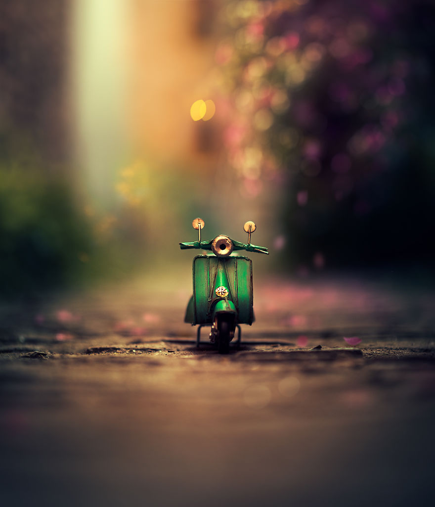 I Create Whimsical Images Using Miniature Model Cars