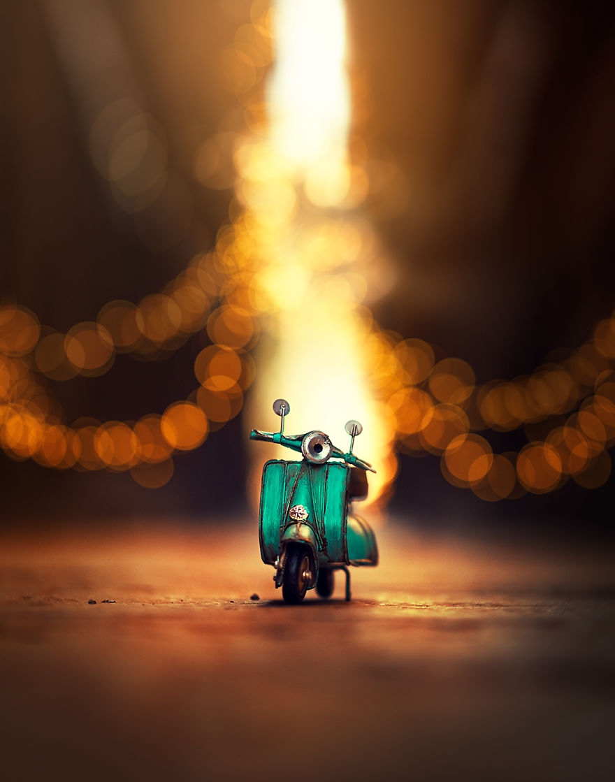 I Create Whimsical Images Using Miniature Model Cars