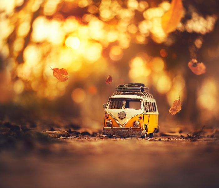 I Create Whimsical Images Using Miniature Model Cars