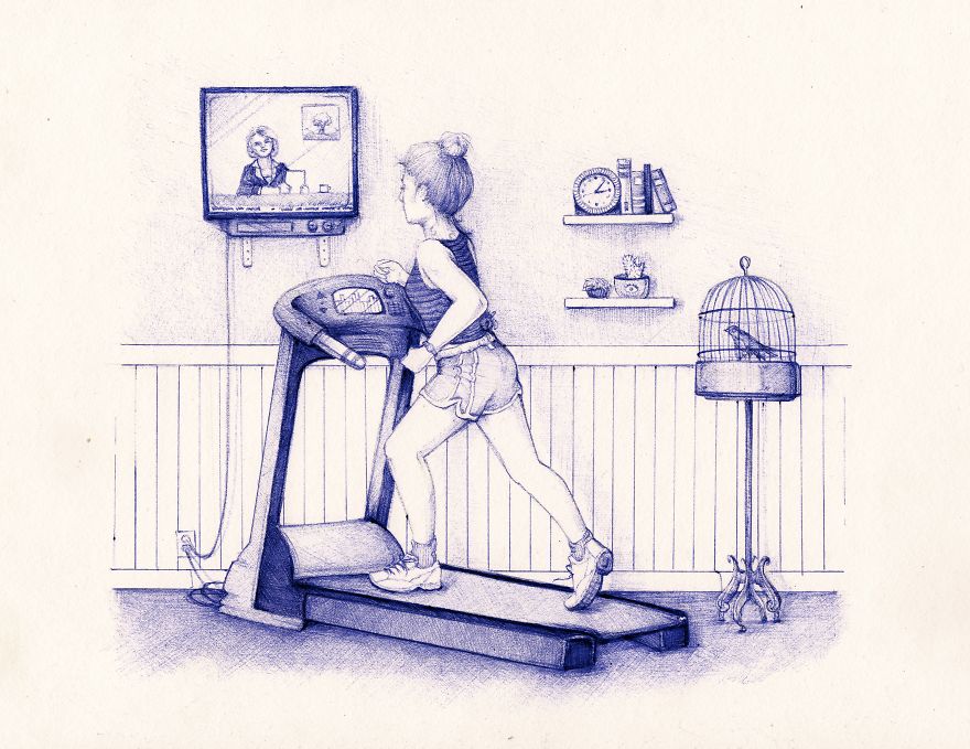 I'm Creating A Collection Of Little Vignettes With A Pen That Play With Our Relationship With Tech