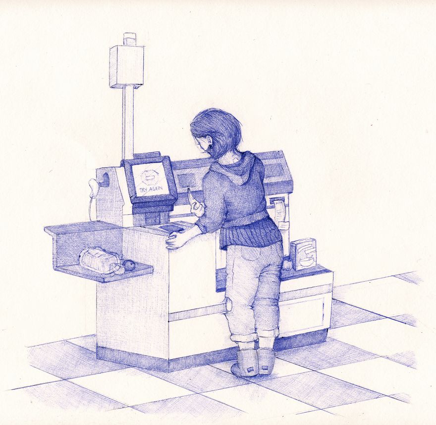 I'm Creating A Collection Of Little Vignettes With A Pen That Play With Our Relationship With Tech