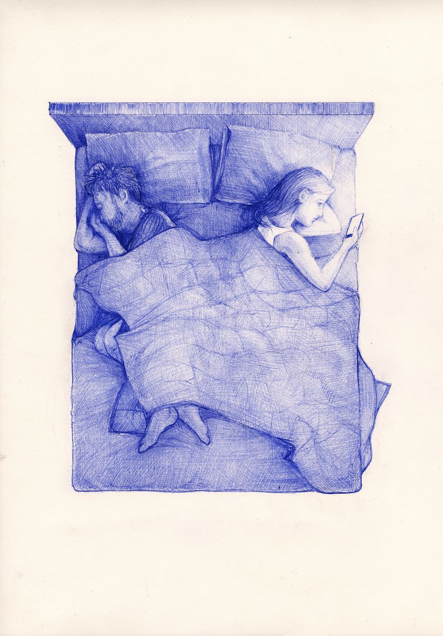 I'm Creating A Collection Of Little Vignettes With A Pen That Play With Our Relationship With Tech